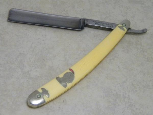 Vintage Cattaraugus Cutlery Co. Little Valley NY Imitation Ivory Model B52T Straight Razor Vintage Cattaraugus Cutlery Co. Little Valley NY Imitation Ivory Model B52T Straight Razor