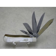 Bulldog Brand Solingen Germany Pit Bulls 20th Anniversary Pearl 5 Blade Trapper Knife in Box c.1998 Bulldog Brand Solingen Germany Pit Bulls 20th Anniversary Pearl 5 Blade Trapper Knife in Box c.1998