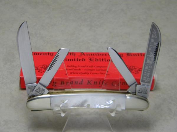 Bulldog Brand Solingen Germany Pit Bulls Pearl 4 Blade Congress Knife c.2004 Bulldog Brand Solingen Germany Pit Bulls Pearl 4 Blade Congress Knife c.2004