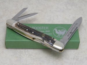 Hen & Rooster Solingen Germany 103DS Stag Lockback Whittler Knife in Box c.2000