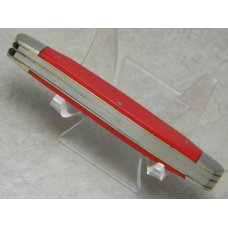 Queen Cutlery Co. Made in USA Smooth Red #63 Stockman Knife c.1970's