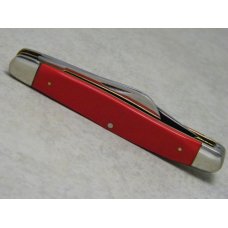 Queen Cutlery Co. Made in USA Smooth Red #63 Stockman Knife c.1970's