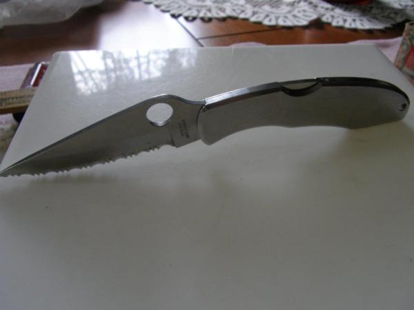 Nice Spyderco Stainless knife Never used Nice Spyderco Stainless knife Never used