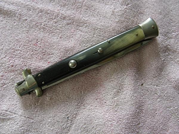 Jumbo Auto Horn Handle Knife Inox Jumbo Auto Horn Handle Knife Inox