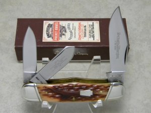 Schatt & Morgan Titusville PA Genuine Bone 043163 Whittler Knife 1 of 600 in Box c.2010