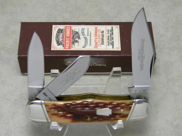 Schatt & Morgan Titusville PA Genuine Bone 043163 Whittler Knife 1 of 600 in Box c.2010 Schatt & Morgan Titusville PA Genuine Bone 043163 Whittler Knife 1 of 600 in Box c.2010