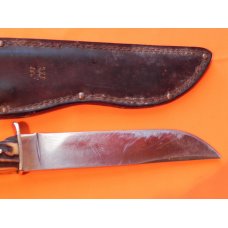 Vintage J A Henckels Premium Stag handled fixed blade hunting knife Vintage J A Henckels Premium Stag handled fixed blade hunting knife