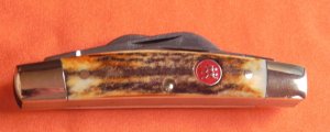 Vintage J A Henckels 4 Blade Stockman with Premium Stag Handles  - Excellent NOS Henckels