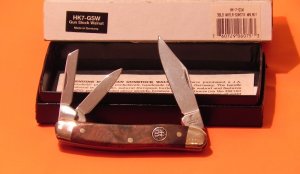 J A Henckels Whitter (HK7-GSW) Pocket Knife wtih European Gunstock Walnut Handles -RARE
