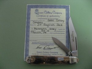SCHATT & MORGAN MAMMOTH IVORY ENGLISH JACK KNIFE