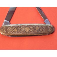 Vintage J A Henckels, Nicht Rostend, 2 Blade +File Gentlemens Toledo Pocketknife. Highly detailed