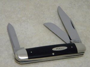 Case XX USA 1965-1969 Slick Black 2345 1/2 Cigar Cattleman Stockman Knife