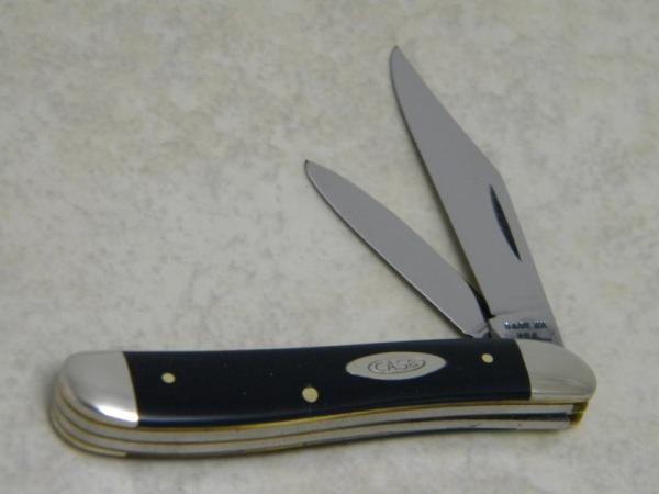 Case XX USA 9 Dot (1971) Slick Black 2220 Peanut Knife Case XX USA 9 Dot (1971) Slick Black 2220 Peanut Knife