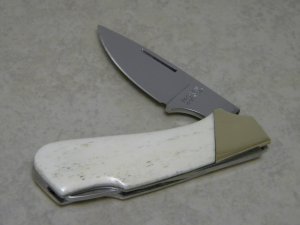 Kershaw Japan Model 2110 Honcho Water Buffalo Bone Lockback Knife
