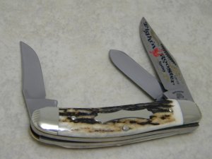 Fight'n Rooster Germany Stag 1996 International Cutlery Club Sowbelly Stockman Knife 1 of 125