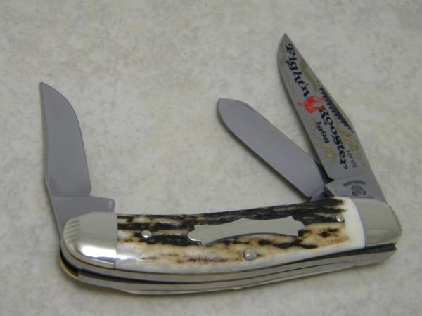 Fight'n Rooster Germany Stag 1996 International Cutlery Club Sowbelly Stockman Knife 1 of 125