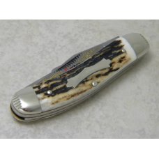 Fight'n Rooster Germany Stag 1996 International Cutlery Club Sowbelly Stockman Knife 1 of 125