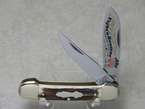 Fight'n Rooster Germany Stag 1993 International Cutlery Club Canoe Trapper Jack Knife 1 of 150