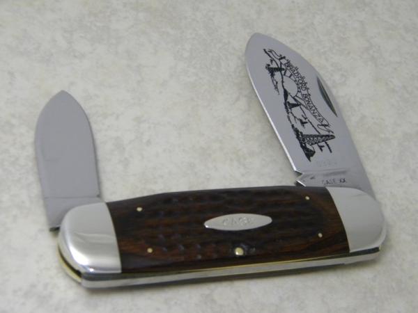 Case XX USA 1 Dot (1979) Laminated Wood 6250 Bradford Bonanza Elephant Toe Knife Case XX USA 1 Dot (1979) Laminated Wood 6250 Bradford Bonanza Elephant Toe Knife