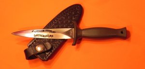 Vintage Parker-Frost Single Blade Smokey Mountain Tooth Pick / Boot knife with blade etch - NOS 