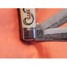 Vintage 1975 Schrade/Parker Marines Service Pocket knife w/ Off White handles & Faux Damascus Blades Vintage 1975 Schrade/Parker Marines Service Pocket knife w/ Off White handles & Faux Damascus Blades