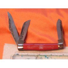 Vintage 1975 Schrade/Parker-Frost ARMY Military Service Stockman Pocket knife w Faux Damascus Blades Vintage 1975 Schrade/Parker-Frost ARMY Military Service Stockman Pocket knife w Faux Damascus Blades