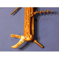 Antique J A Henckels Farriers / Camping / Survival knife w/ Stag Handles -9 Blades/Tools - RARE ONE!