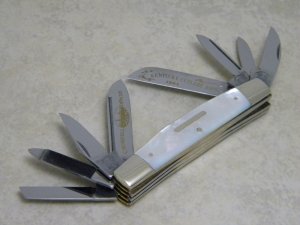 Fight'n Rooster Germany Pearl 8 Blade Congress Knife 1984 Kentucky Cutlery Assn. Churchill Downs