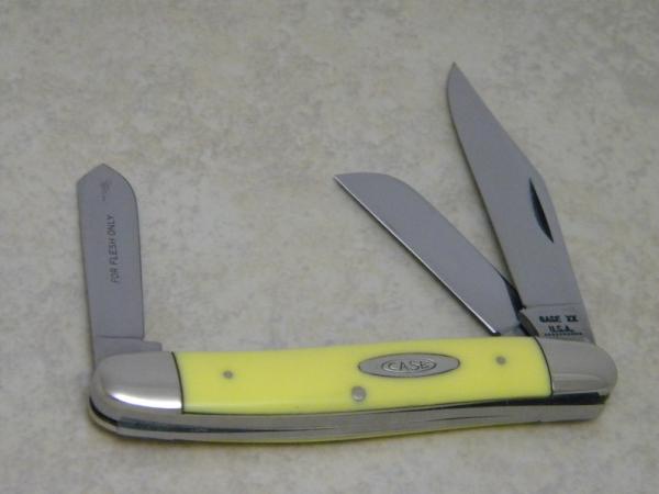 Case XX USA 10 Dot (1970) Yellow 3347 HP Stockman Knife Case XX USA 10 Dot (1970) Yellow 3347 HP Stockman Knife