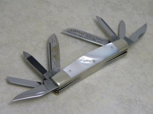 Fight'n Rooster Germany Pearl 8 Blade Congress Knife 1983 Kentucky Cutlery Assn. Belle of Louisville
