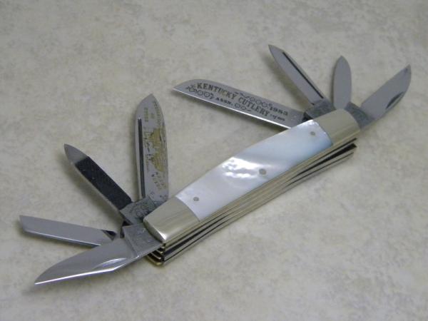 Fight'n Rooster Germany Pearl 8 Blade Congress Knife 1983 Kentucky Cutlery Assn. Belle of Louisville Fight'n Rooster Germany Pearl 8 Blade Congress Knife 1983 Kentucky Cutlery Assn. Belle of Louisville