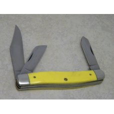 Frontier 4433 Imperial Yellow Stockman Knife Made in USA