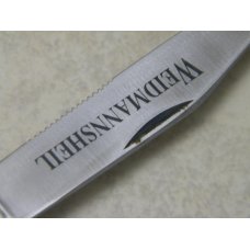 Weidmannsheil Solingen Germany Genuine Stag Partial Serrated Large Lockback Knife in Box Weidmannsheil Solingen Germany Genuine Stag Partial Serrated Large Lockback Knife in Box