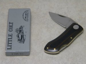 Parker - Brothers Chattanooga, TN Made in Japan Brown Micarta "Little Colt" Lockback Knife in Box