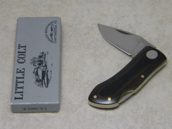 Parker - Brothers Chattanooga, TN Made in Japan Brown Micarta "Little Colt" Lockback Knife in Box Parker - Brothers Chattanooga, TN Made in Japan Brown Micarta "Little Colt" Lockback Knife in Box