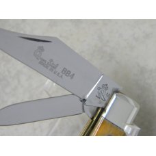 Queen Cutlery Co. Made in USA Smooth Bone Queen Steel BB4 Gunstock Knife in Box c.1992 Queen Cutlery Co. Made in USA Smooth Bone Queen Steel BB4 Gunstock Knife in Box c.1992