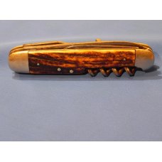 Early J A Henckels 6 Blade Multi-use Tool. Pocket Worn Smooth Stag Worksman Pocket Knife- RARE ONE! Early J A Henckels 6 Blade Multi-use Tool. Pocket Worn Smooth Stag Worksman Pocket Knife- RARE ONE!