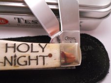Case Knife Trapper Scrimshaw Holy Night in Collector's Tin 6254 SS 