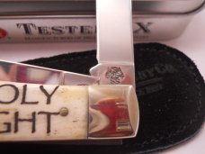 Case Knife Trapper Scrimshaw Holy Night in Collector's Tin 6254 SS 