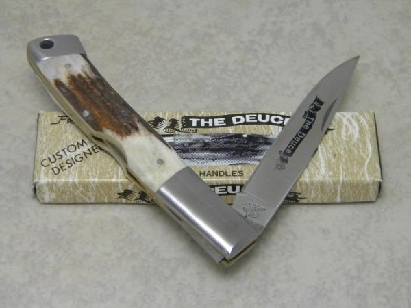 Frost Cutlery Japan Genuine Stag "The Deuce" Lockback Knife in Box Frost Cutlery Japan Genuine Stag "The Deuce" Lockback Knife in Box