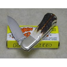Taylor Cutlery Japan Elk Horn Surgical 1980 Stag Punkin Seed Lockback Knife in Box Taylor Cutlery Japan Elk Horn Surgical 1980 Stag Punkin Seed Lockback Knife in Box