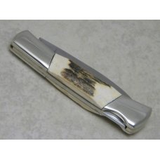 Frost Cutlery Japan Genuine Deer Stag Barracuda Lockback Knife in Box Frost Cutlery Japan Genuine Deer Stag Barracuda Lockback Knife in Box