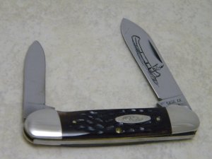 Case XX USA 1970's Bone 62131 Canoe Knife with Indian Etch