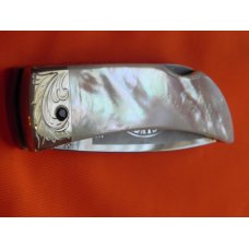 Boker "Cinch" Mdl# 1007E with flawless and Fiery Mother of Pearl handles Fancy Scroll Bolsters +Gem Boker "Cinch" Mdl# 1007E with flawless and Fiery Mother of Pearl handles Fancy Scroll Bolsters +Gem
