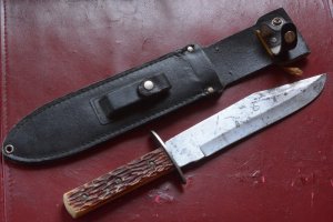TRAMONTINA CARBON STEEL BOWIE FIXED BLADE KNIFE