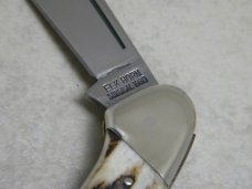 Taylor Cutlery Japan Elk Horn Surgical 1980 Stag Butter Bean Mini Canoe Knife in Box