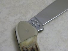 Taylor Cutlery Japan Elk Horn Surgical 1980 Stag Butter Bean Mini Canoe Knife in Box