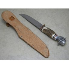Robt Klaas Kissing Crane Solingen Germany Stag KC2 Cowboy Fixed Blade Sheath Knife