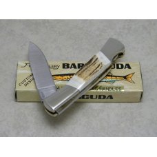 Frost Cutlery Japan Genuine Deer Stag Barracuda Lockback Knife in Box Frost Cutlery Japan Genuine Deer Stag Barracuda Lockback Knife in Box