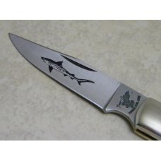 Frost Cutlery Japan Genuine Deer Stag Tiger Shark Lockback Knife in Box Frost Cutlery Japan Genuine Deer Stag Tiger Shark Lockback Knife in Box